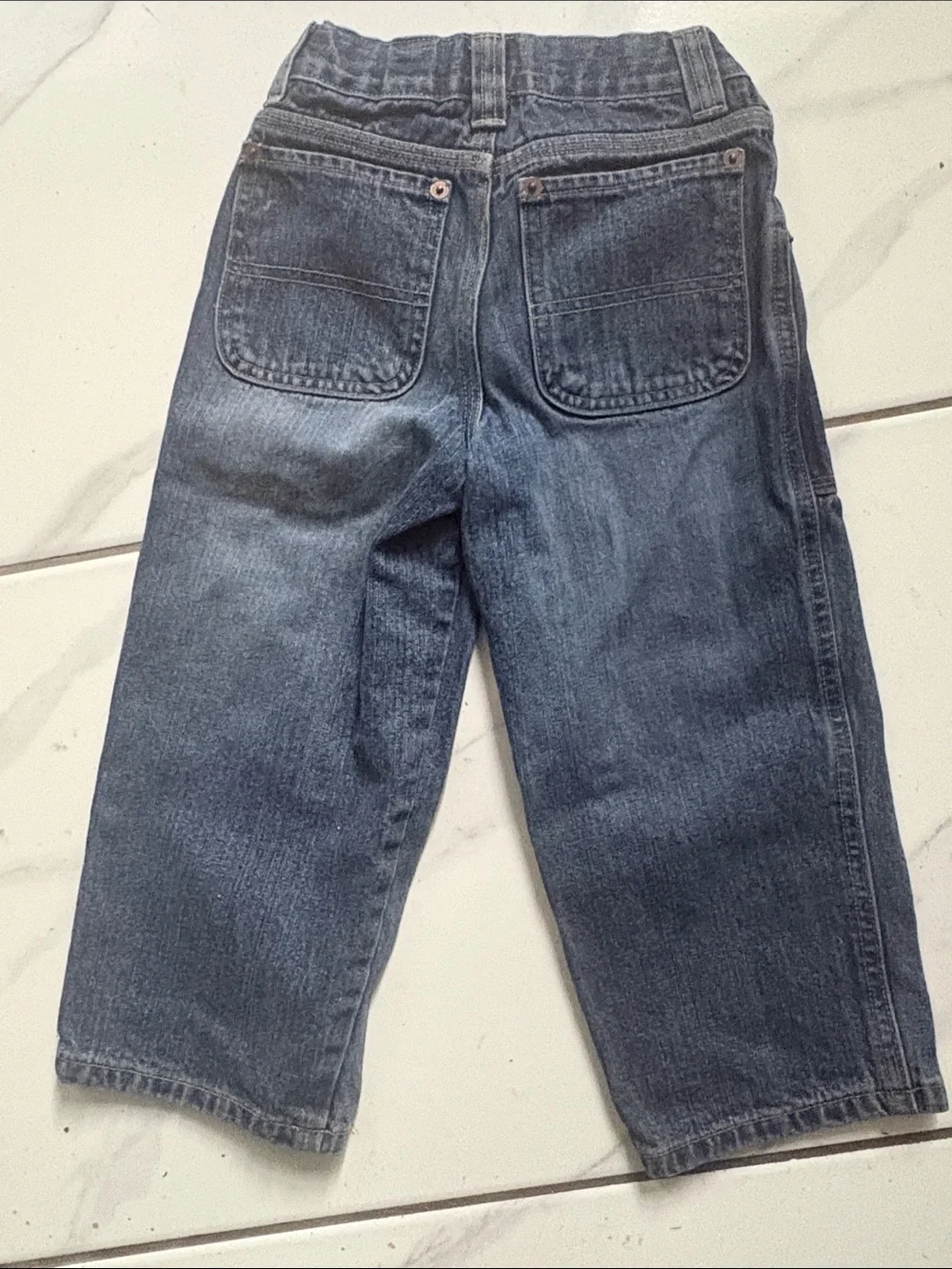 Gymboree Boys Dark Blue Denim Jeans with Front Patch Pockets